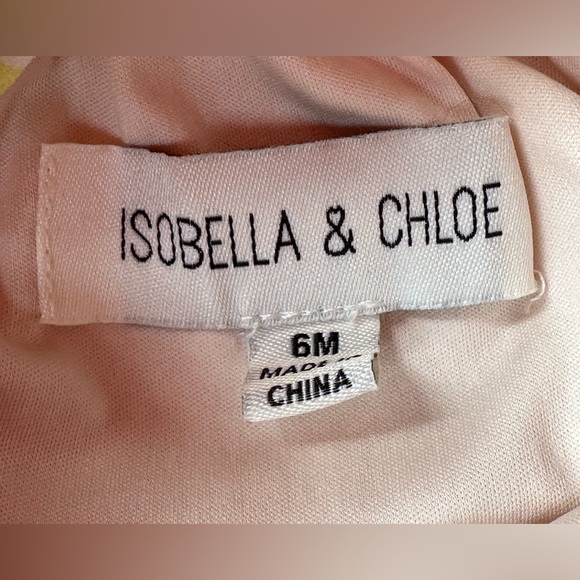 Isobella & Chloe Smocked Floral Romper size 6 Months FLAWED - Picture 4 of 11